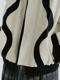 Streetwear Color Block Faux Leather Jacket