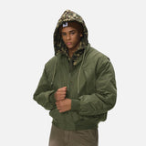 Streetwear Detachable Layered Winter Baseball Jacket