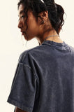 Women's Washed Stitching Crop Top