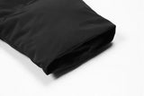 Warm Black Masked Neckline Hooded Puffer Jacket