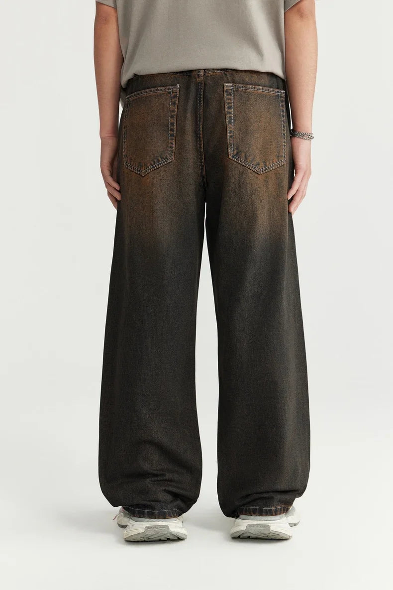 Vintage Rusty Washed Denim Jeans