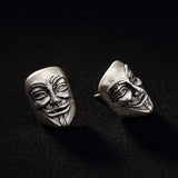 Retro V Vendetta Anonymous Mask Earrings