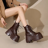 Ankle Boots PU Thick Sole Boots