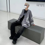 Y2k Knitted Embroidery Sweater