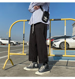 Solid Color Mid-waist Pants