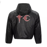 Heavyweight Motorcycle Leather Hooded Jacket
