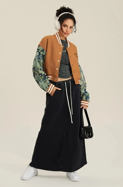 Women's Camouflage Varsity Jacket