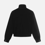 Fashionable High Street Stand Collar Suede Jacket