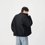Durable Lapel Loose Fit Zip Up Jacket