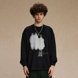 Black Graphic Shadow Long Sleeve T-Shirt