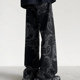 Dragon Pattern Chinese Style Retro Jeans