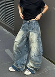 Streetwear Blue Goth Baggy Denim Jeans