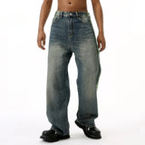 Retro Streetwear Striped Baggy Hip Hop Jeans