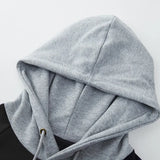Y2K Streetwear Black Oversize Patchwork Hoodie