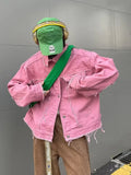 Frayed Retro Workwear Denim Jacket