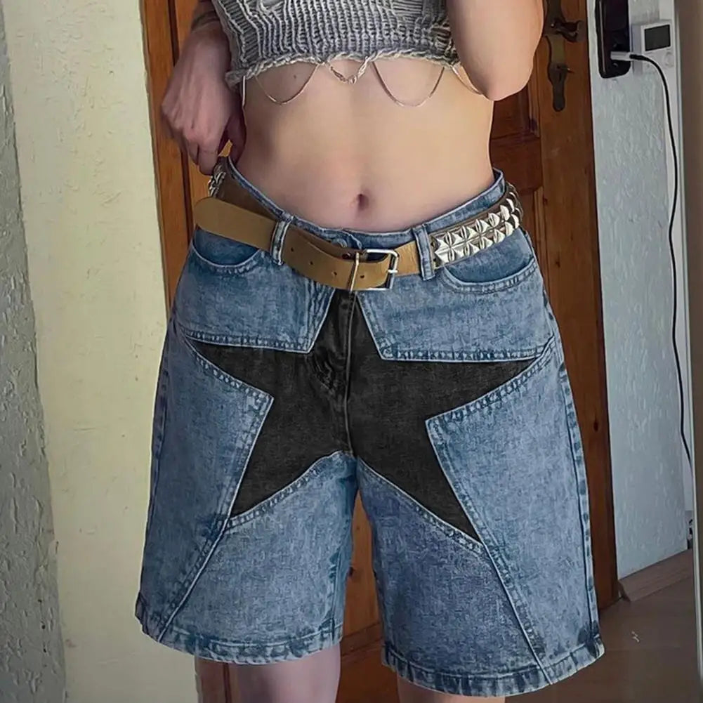 Women's Star Patchwork Shorts