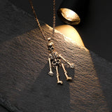 Spooky Skeleton Ghost Pendant Necklace