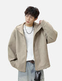 Luxurious Wool Blend Boxy Fit Thickened Jacket