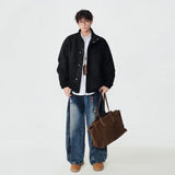 Flattering Textured Casual Button-Up Jacket