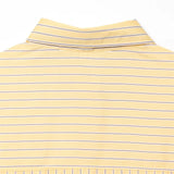 Flattering Striped Single Breasted Long Sleeve Shirt