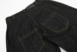 Solid Color Retro Dark Loose Wide Leg Jeans