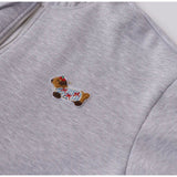 Velvet Embroidered Sweatshirt