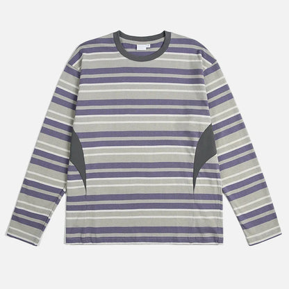 Striped Japanese Minimalist Long Sleeve T-Shirt