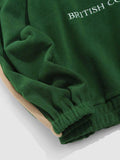 Fall Fleece Letter Embroidery Sweatshirt