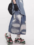 Vintage Distressed Patch Denim Jorts