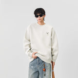 Cozy Embroidered Logo Crew Neck Sweatshirt