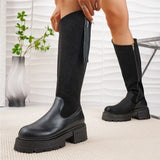 Modern Sleek Stiletto Knee-High Boots