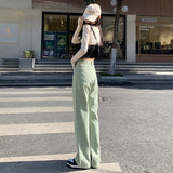 High-waist Loose Straight Jeans