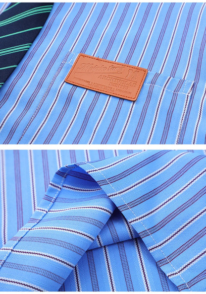 Spring Necktie Striped Shirt
