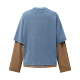 Y2K Fake Two Pieces Loose Fit Long Sleeve T-Shirt