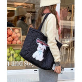 Y2K Large Capacity Embroidered Tote Bag