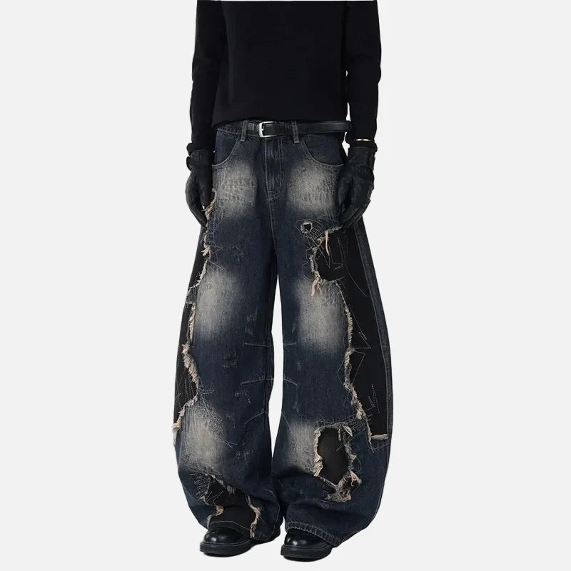 Fashionable Frayed Edge Boot Cut Jeans