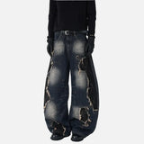 Fashionable Frayed Edge Boot Cut Jeans