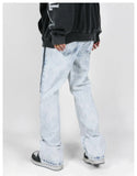 Versatile Acid-Wash Flared Denim Jeans