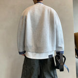 Trendy Fake Two-Piece Open Front Sweatshirt