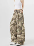 Women Vintage High Waist Camouflage Cargo Pants