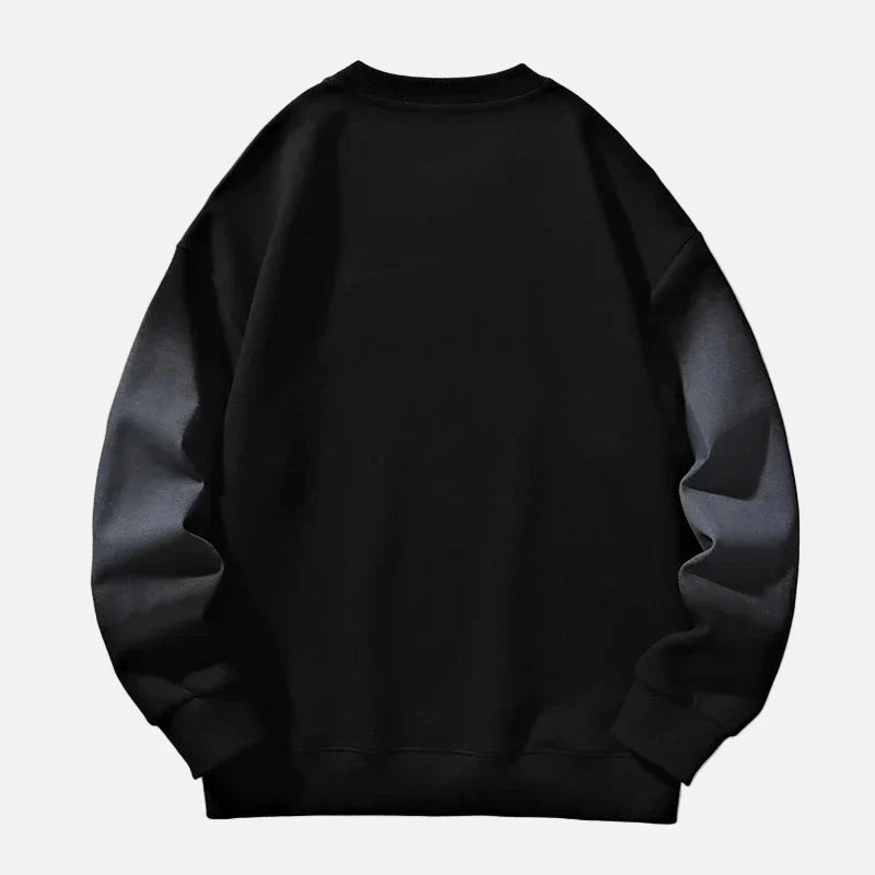 Gothic Oversized Gradient Letter Printed Sweatshirt