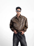 Men's Stylish Zipper Faux Leather Jacket