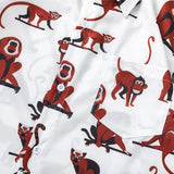 Colorful Cute Monkey Graphic Beach Shirt