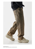 Yellow Retro Washed Loose Fit Jeans