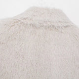 Fashionable Chic Beige Faux Fur Vest