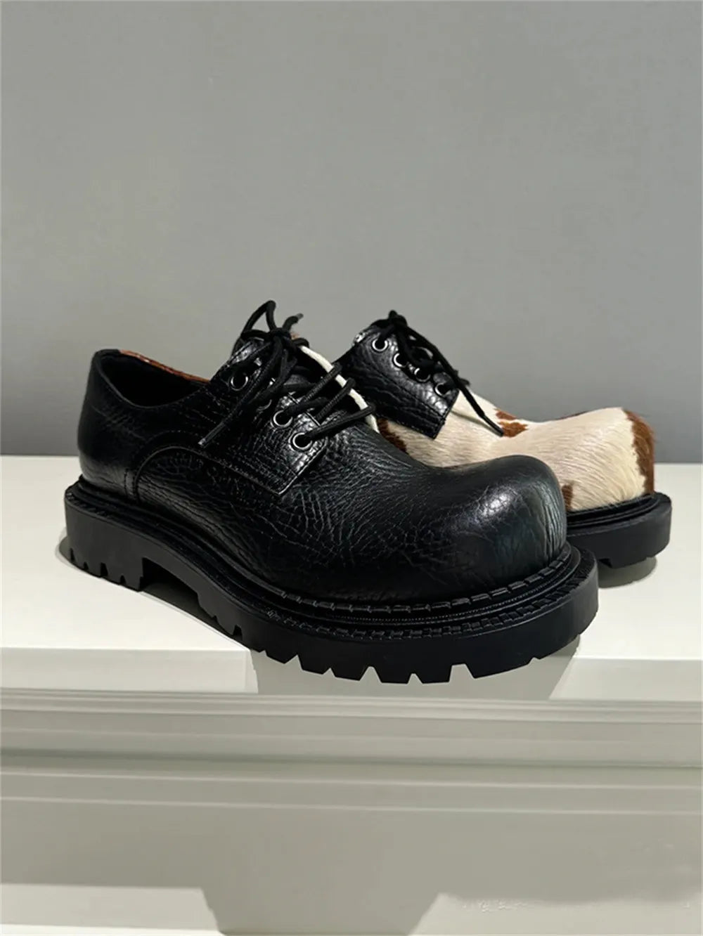 Retro Vintage Lace-Up Derby Shoes