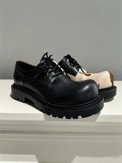 Retro Vintage Lace-Up Derby Shoes