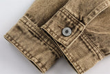 Yellow Multi-pocket Denim Jacket