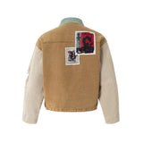 Classic Oversized Streetwear Patchwork Denim Jacket
