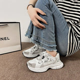 Breathable Chunky White Platform Sneaker